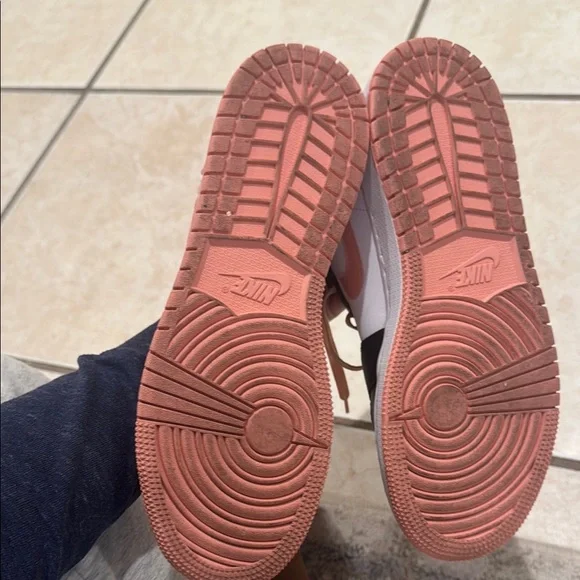 Nike Air Jordan Mid in Black, White, and Peach - Picture 5 of 5